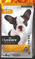 Empaque de alimento OptiCare Puppy para cachorro