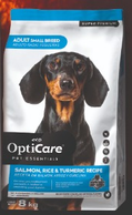 Empaque de alimento OptiCare Adult Small Breed para perro adulto de raza pequeña